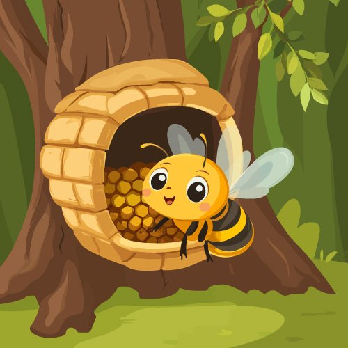 حكاية النحلة الكسولة التي كانت تلعب طوال السنة وتمرح ولا تساعد اخواتها النحلات في الخلية