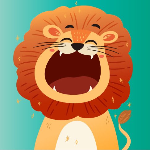 - ارسم أسد: ارسم شكل أسد بسيط. - اختر الألوان: اختر ألوان مبهجة مثل الأصفر والبرتقالي. - لوّن الأسد: لوّن الأسد بألوانك المفضلة. - أضف التفاصيل: أضف عيون وشعر وأذنين. - شارك إبداعك: شارك رسمك مع الأصدقاء! هيلنا نلون الأسد! 😊